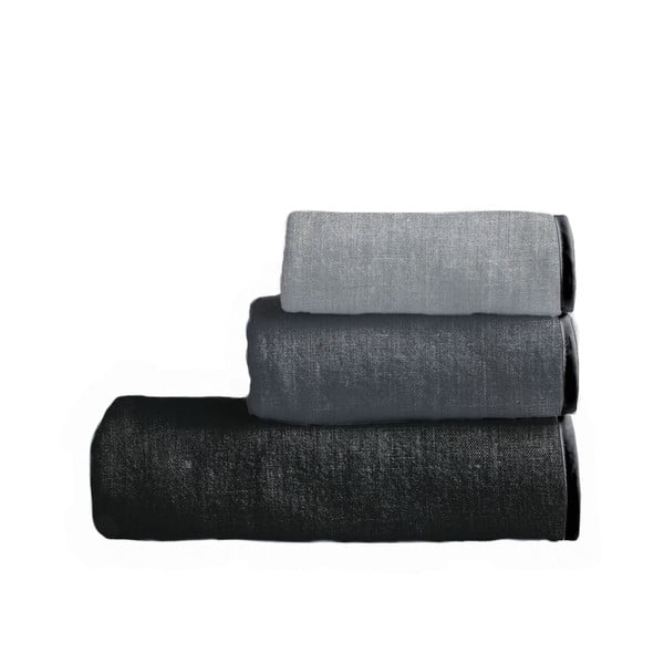 Zestaw 3 ręczników Linen Couture Toalla Grey Gradient