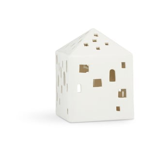 Biały ceramiczny świecznik Kähler Design Urbania Lighthouse Town