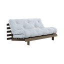Biała/jasnoniebieska rozkładana sofa 160 cm Roots - Karup Design