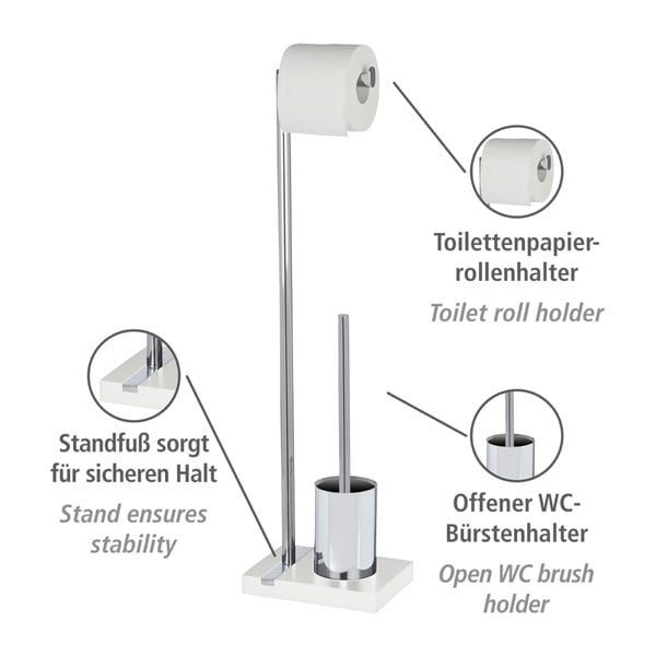 Szczotka do WC z uchwytem na papier toaletowy Wenko Noble-image-4