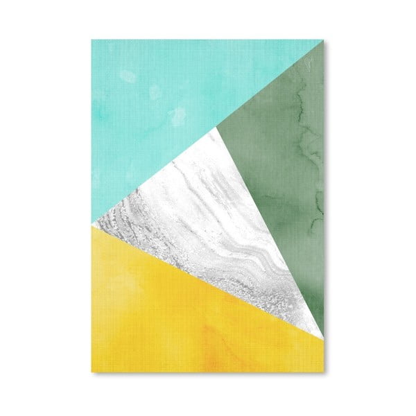 Plakat Geometric Mint Yellow