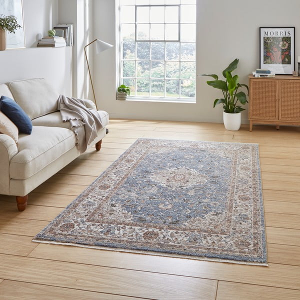 Niebiesko-beżowy chodnik 80x300 cm Vintage – Think Rugs-image-1