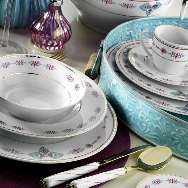 Komplet naczyń porcelanowych 59-częściowy Kutahya Ocean-image-1