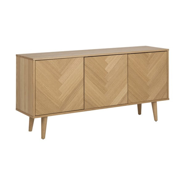 Naturalna niska komoda w dekorze dębu 150x75 cm Nagano – Actona-image-2