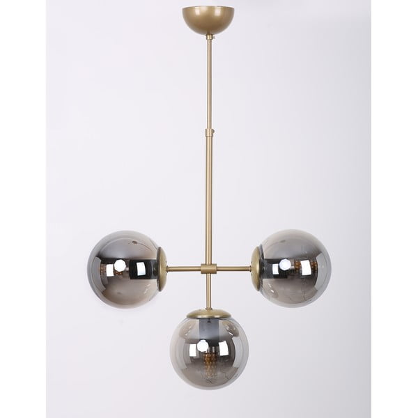 Lampa sufitowa w szaro-złotym kolorze ze szklanym kloszem ø 15 cm Seagull – Squid Lighting-image-1