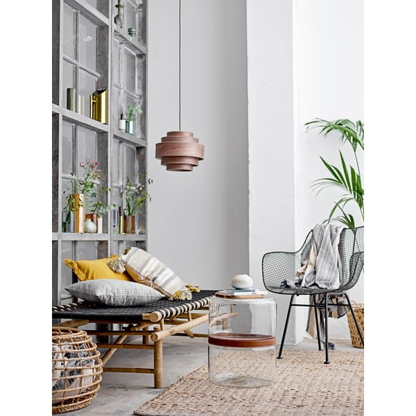 Zielony wazon z kamionki Bloomingville Stripes, wys. 15 cm-image-1