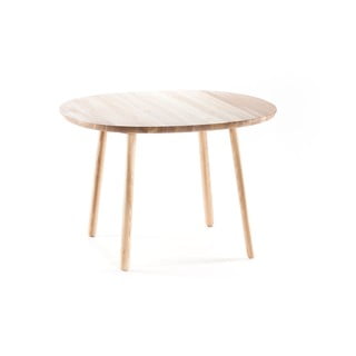 Naturalny stół do jadalni z litego drewna EMKO Naïve, ⌀ 110 cm