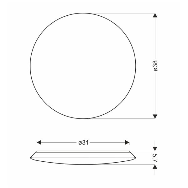 Biała lampa sufitowa LED ø 38 cm Mega – Candellux Lighting-image-2