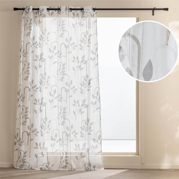 Szara firanka z woalu 140x240 cm Roseris – douceur d'intérieur-image-4