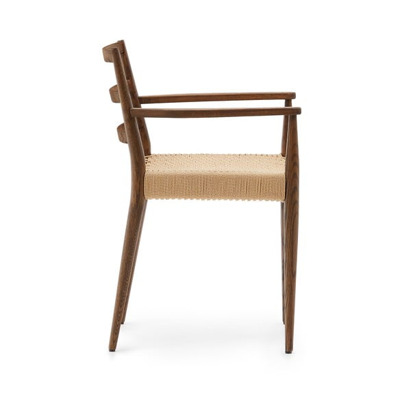 Brązowe krzesła z litego drewna dębowego zestaw 2 szt. Analy – Kave Home-image-3