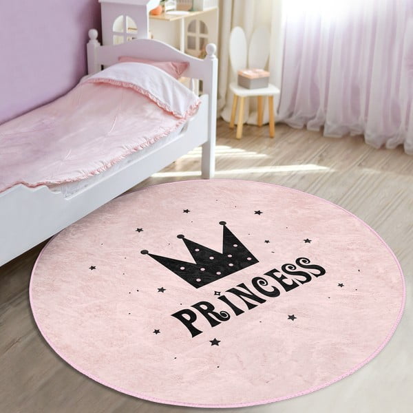 Różowy dywan dziecięcy ø 120 cm Comfort – Mila Home-image-3