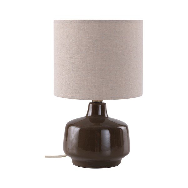 Brązowa/kremowa lampa stołowa ceramiczna (wysokość 29 cm) Laila – Jotex