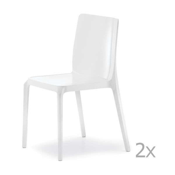 Zestaw 2 białych krzeseł Pedrali Blitz
