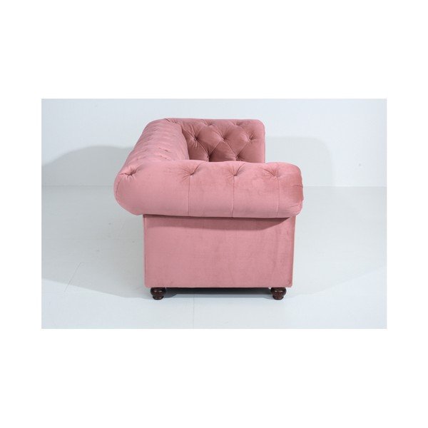 Różowa sofa Max Winzer Orleans Velvet, 216 cm-image-3