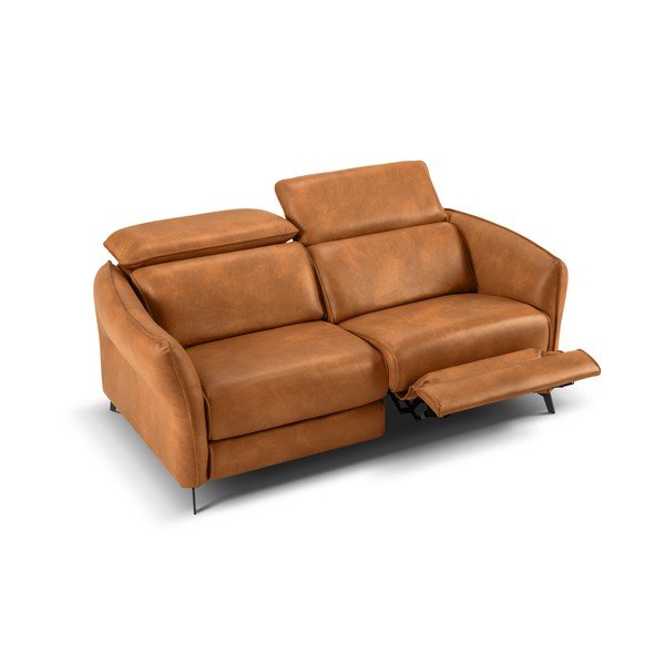 Jasnobrązowa skórzana sofa 103 cm Hubble – Windsor & Co Sofas-image-4
