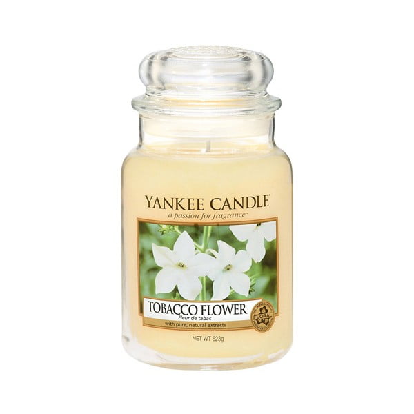 Świeca zapachowa Yankee Candle Kwiat tytoniu, czas palenia 110–150 godzin