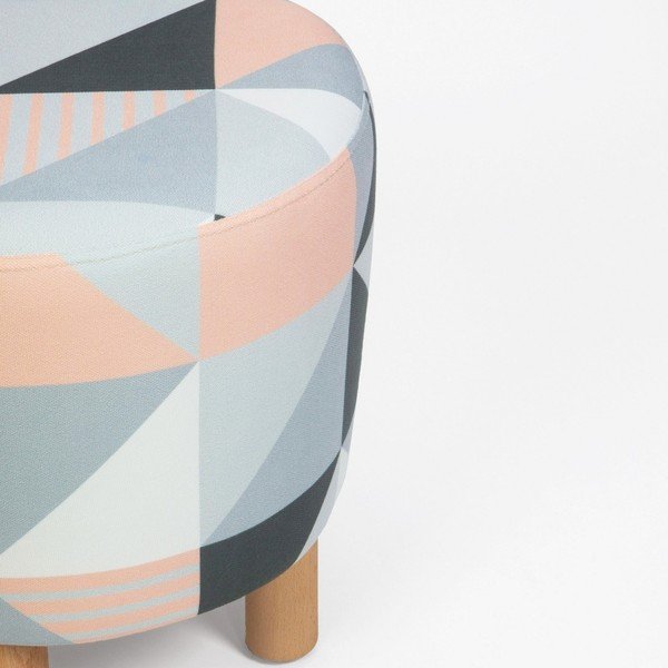 Taboret z drewnianymi nogami Cono Tepe, ⌀ 41 cm-image-2