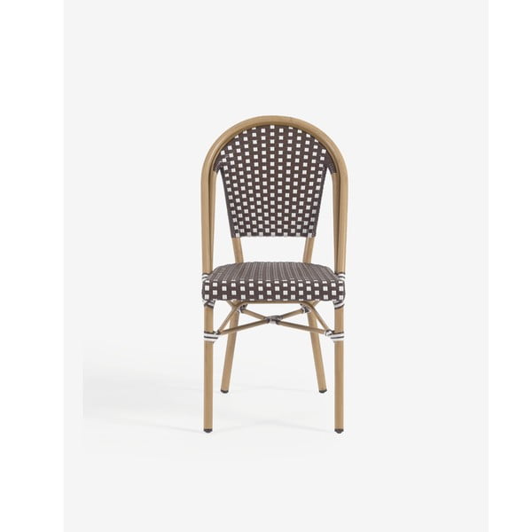 Biało-brązowe krzesło zewnętrzne Kave Home Marilyn-image-4