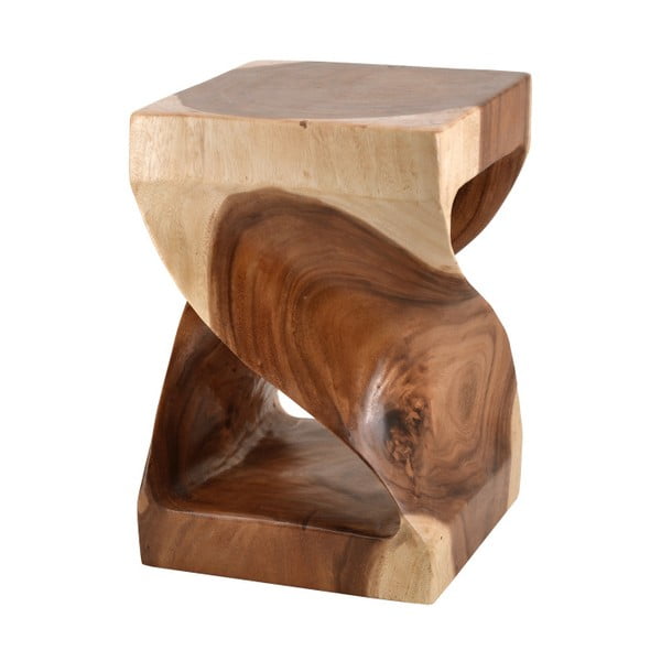 Stołek drewniany Moycor Curved Log, wys. 45 cm