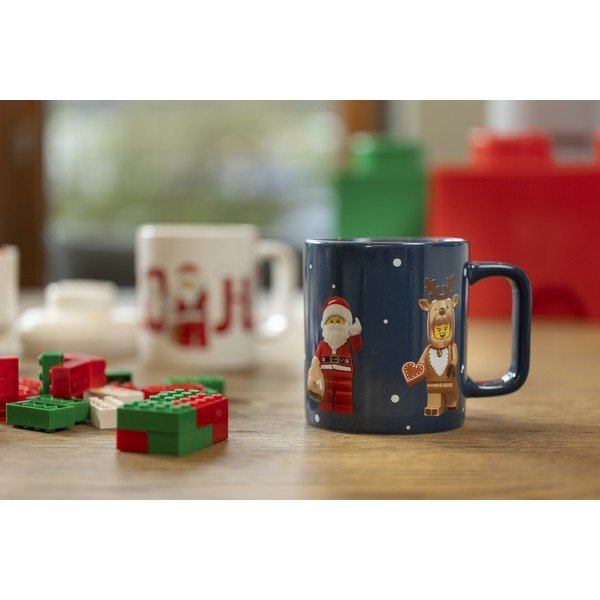 Ciemnoniebieski ceramiczny kubek dla dzieci 300 ml Christmas Minifigures – LEGO®-image-1