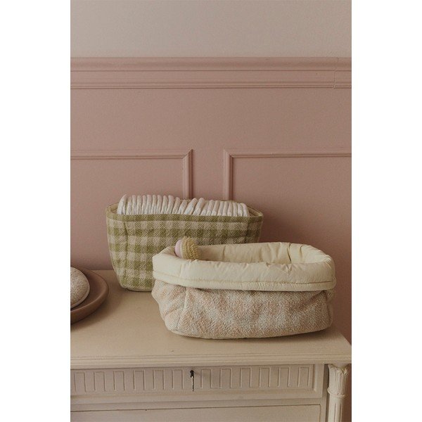 Jasnozielony tekstylny dziecięcy kosz na zabawki 30x20x20 cm Swan Matcha – Lorena Canals-image-2