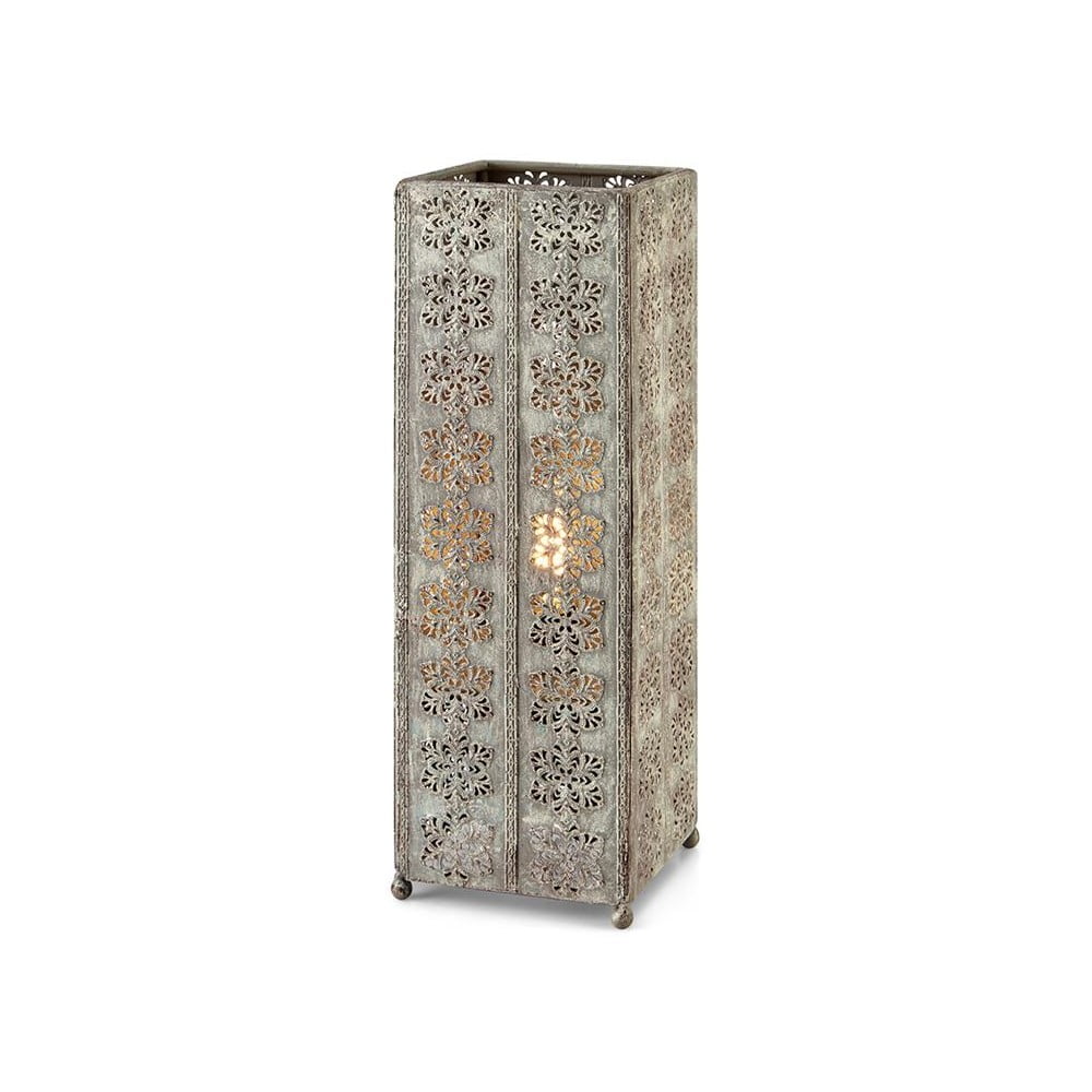 Szara lampa stołowa Markslöjd Agra, wys. 33,5 cm