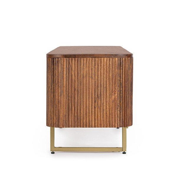Szafka pod TV z litego drewna mango w naturalnym kolorze 180x45x40 cm Vilas – Bizzotto-image-4