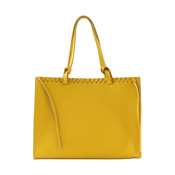 Skórzana torebka Linda, żółta