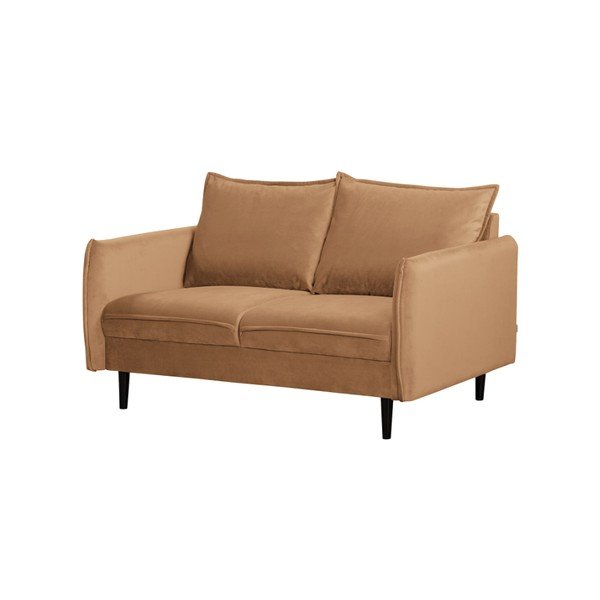 Brązowa aksamitna sofa 138 cm Juli – Ropez-image-1