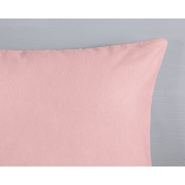 Różowa flanelowa pościel dziecięca jednoosobowa 140x200 cm Ladida – Good Morning-image-3