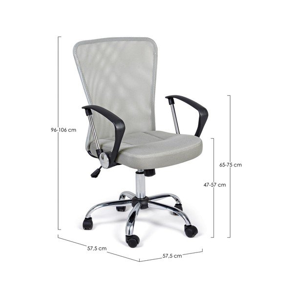 Jasnoszare tapicerowane krzesło biurowe Brisbane – Yes Everyday-image-4