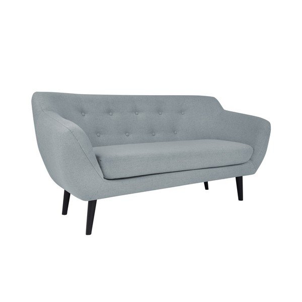 Jasnoniebieska sofa 2-osobowa z brązowymi nogami Mazzini Sofas Piemont-image-3