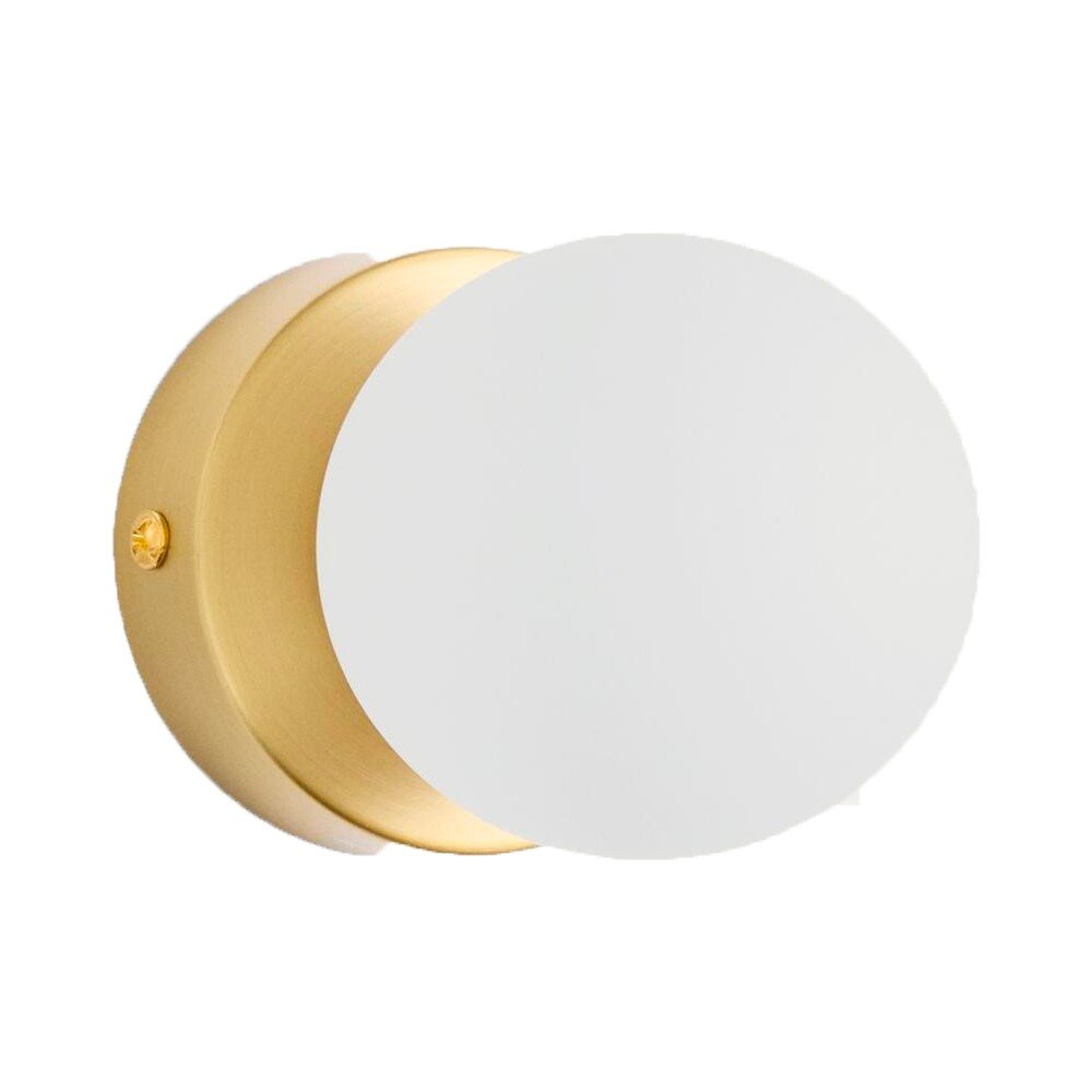 Biały/w kolorze złota metalowy kinkiet ø 8 cm Brisia – Kave Home