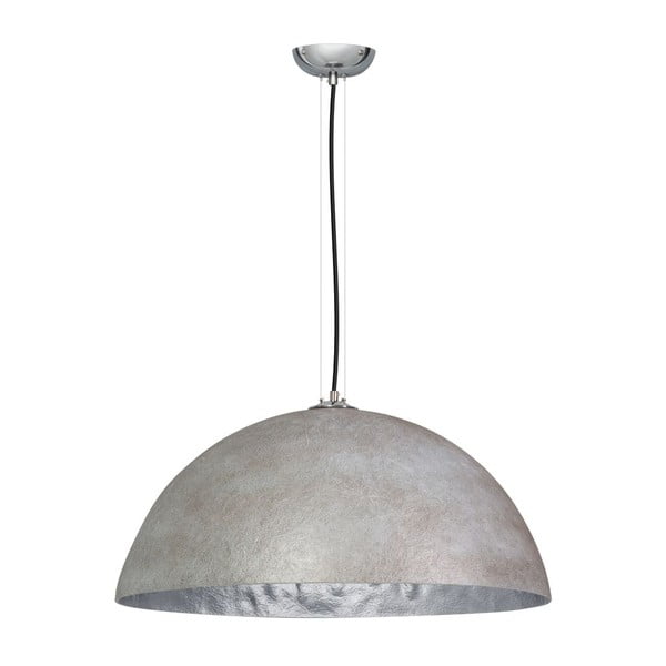 Szaro-srebrna lampa wisząca ETH Mezzo Tondo, ⌀ 70 cm