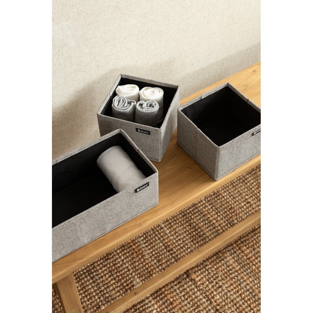 Tekstylne organizery do szuflady zestaw 3 szt. Soft Storage – Bigso (zdjęcie 4)