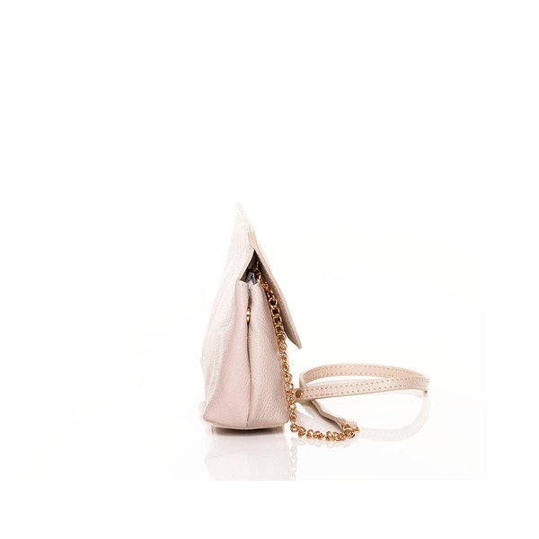 Skórzana torebka Federica Bassi Envelope Beige-image-2