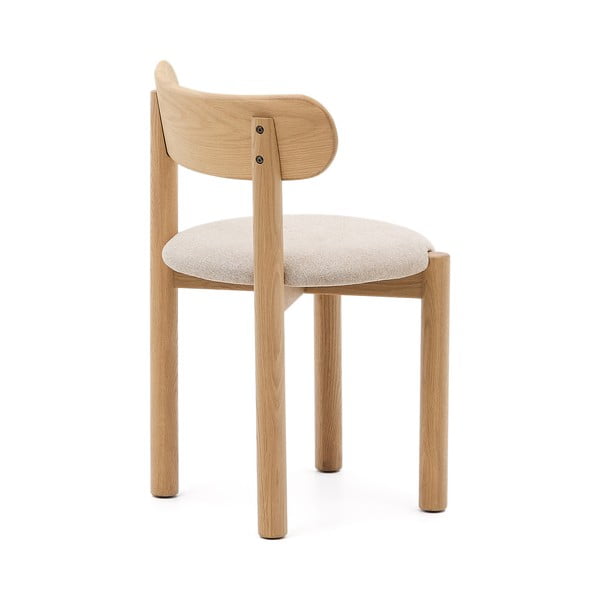 Kremowo-naturalne krzesła z litego drewna dębowego zestaw 2 szt. Nebai – Kave Home-image-4