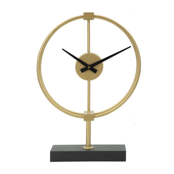 Zegar stołowy w złotej barwie Mauro Ferretti Glam