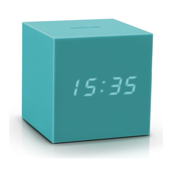 Turkusowy budzik LED Gingko Gravitry Cube-image-2