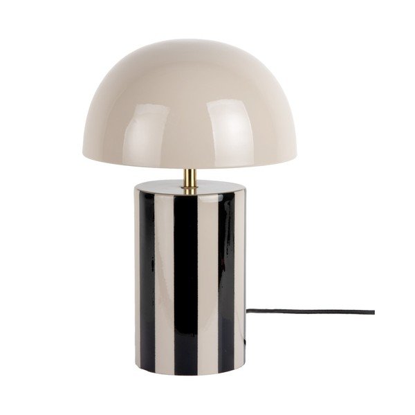 Czarna/szarobrązowa metalowa lampa stołowa (wysokość 34 cm) Rayado – Leitmotiv