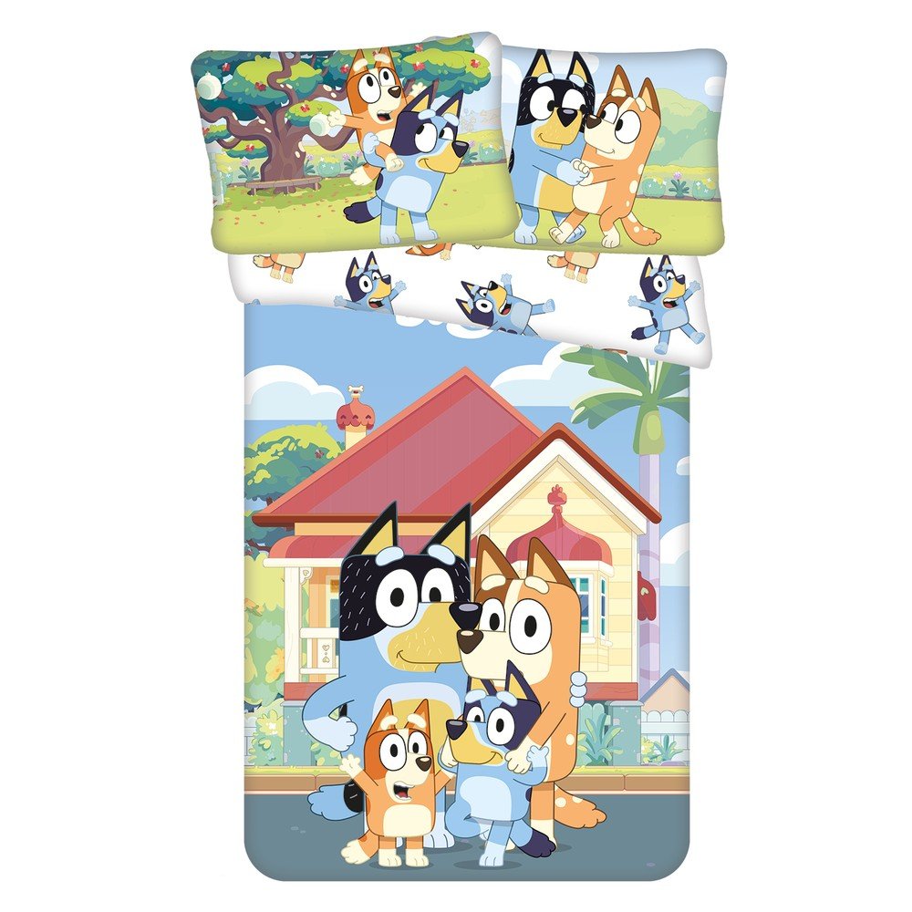 Bawełniana pościel dziecięca do łóżeczka 100x135 cm Bluey – Jerry Fabrics