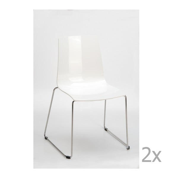 Zestaw 2 białych krzeseł Castagnetti Lollipop