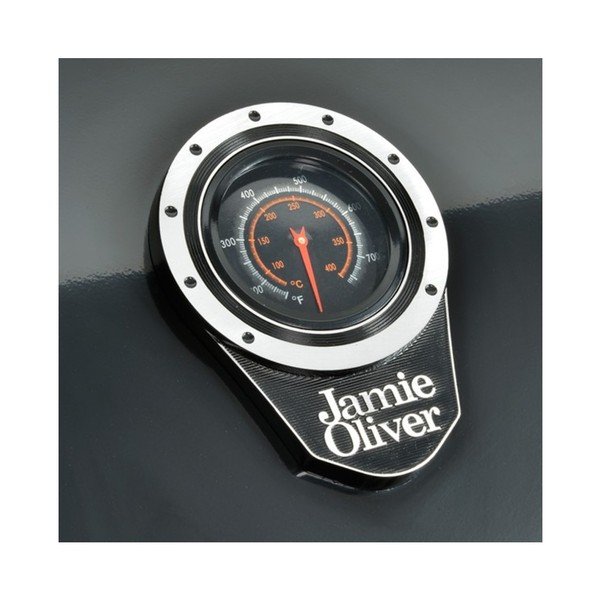 Czarny grill gazowy z 2 palnikami i termometrem Jamie Oliver BBQ-image-3