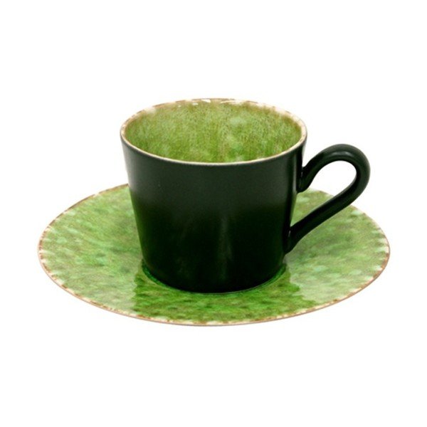 Zielona/czarna kamionkowa filiżanka 190 ml Riviera – Costa Nova