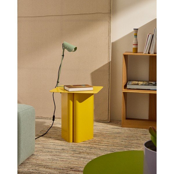 Zielona metalowa lampa stołowa z klipsem (wysokość 51 cm) Jula – Kave Home-image-2