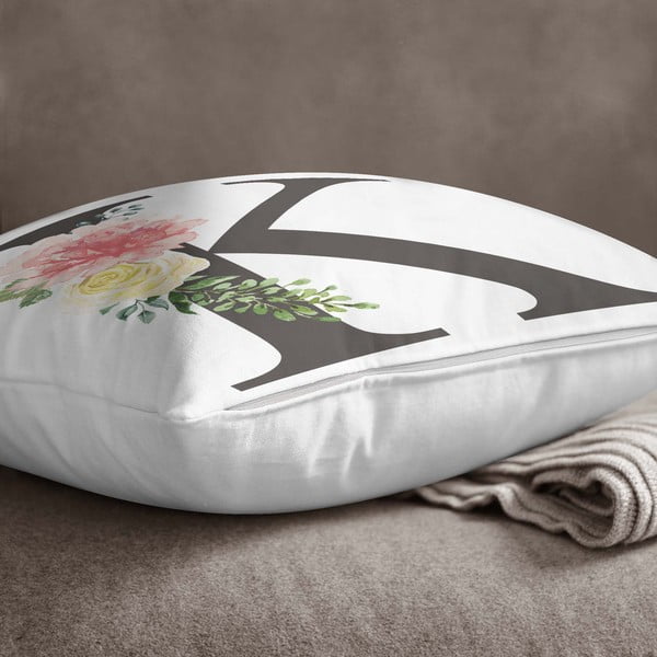 Poszewka na poduszkę Minimalist Cushion Covers Floral Alphabet K, 45x45 cm