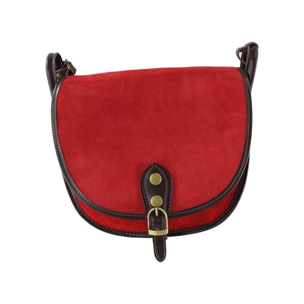 Skórzana torebka przez ramię Gina, czerwona