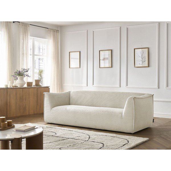 Beżowa sztruksowa sofa 242 cm Giorgia – Bobochic Paris-image-1