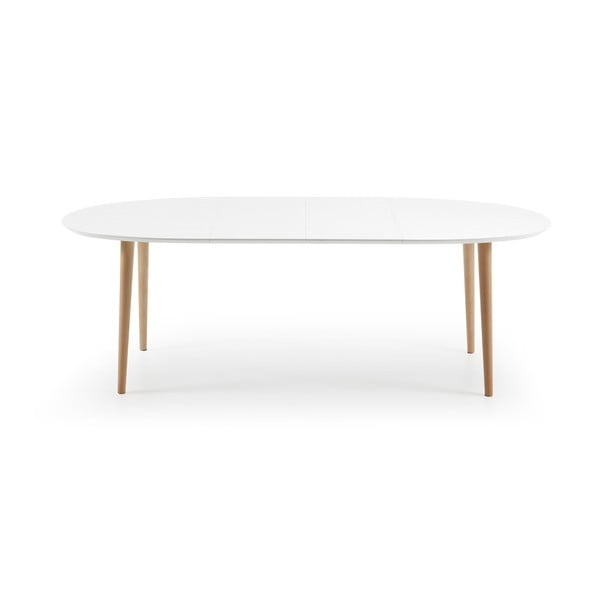 Biały rozkładany stół z białym blatem 90x140 cm Oqui – Kave Home-image-4