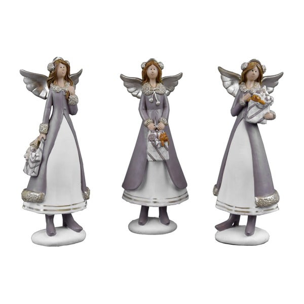 Zestaw 3 średnich aniołków dekoracyjnych Ego Dekor Home